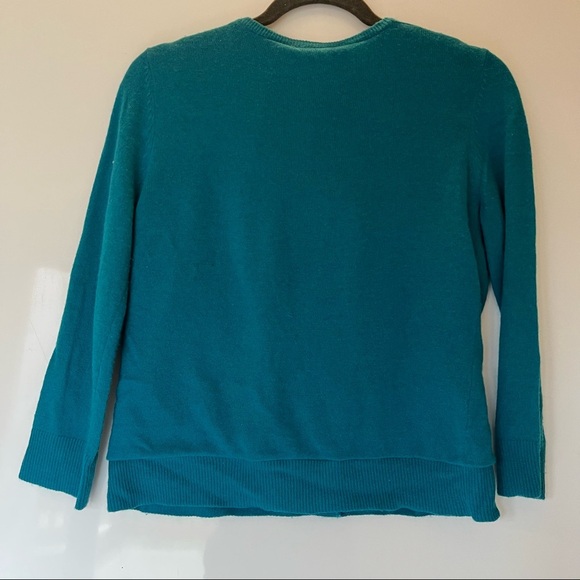 Anthropologie Embellished Floral Cardigan cottage-core quiet-luxury artsy-chic - Picture 4 of 4